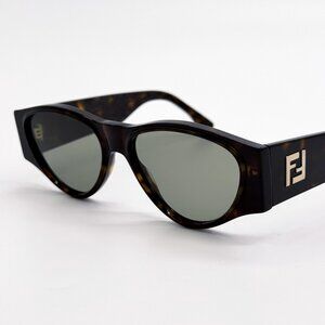 NEW FE40158I 52E FENDI WOMEN SUNGLASSES HAVANA GREY EYEWEAR FENDI